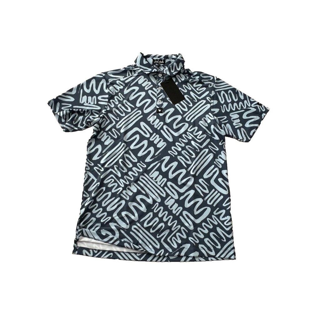 Bad Birdie Mazed & Confused Golf Polo Top Blue ( S )